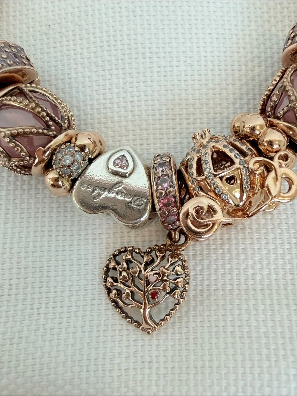 Pandora Disney Parks Rose Gold Charm Bracelet